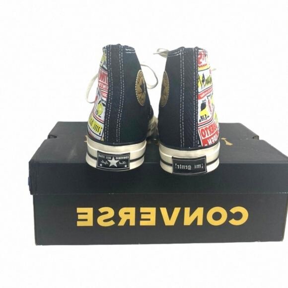 Converse Chuck 70 High Top Canvas Shoes Black Multi 171572C Skate Size Men's - Picture 8 of 10